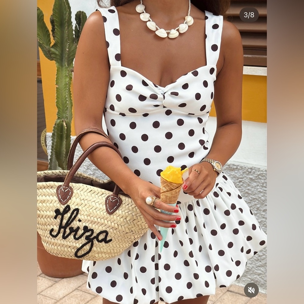 Zara Polka Dot Mini Dress - Picture 3 of 16